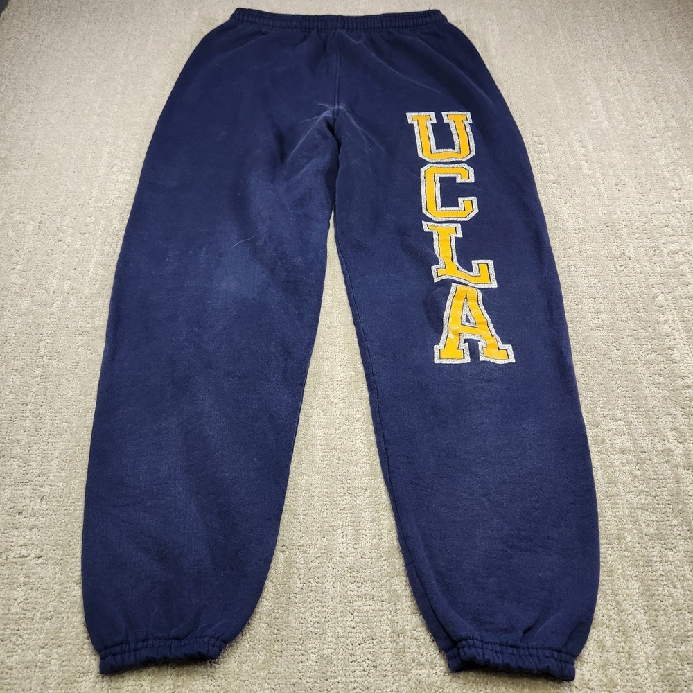 Vintage UCLA Bruins Sweatpants Men Medium Navy Blue Fleece‎ USA Made Joggers